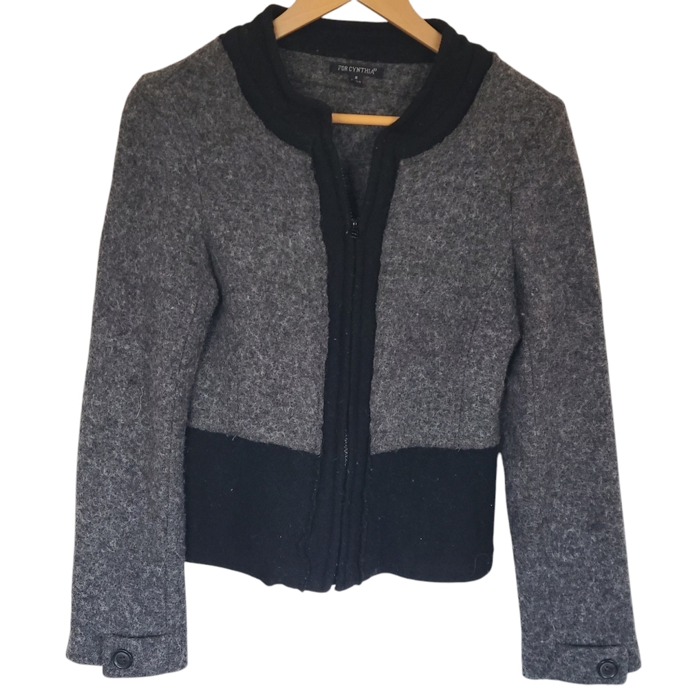 For Cynthia boiled wool jacket